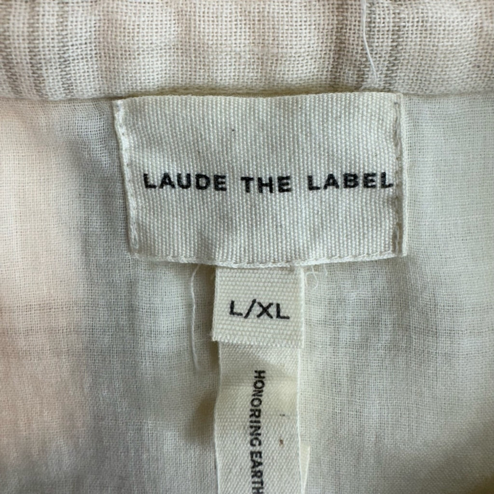 Laude The Label Organic Cotton Plaid Tunic Blouse Oversized L XL Minimalist - Picture 6 of 11